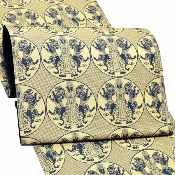 Prices down2）洒落袋帯「獅子とり王子」龍村美術織物謹製 西陣織証紙