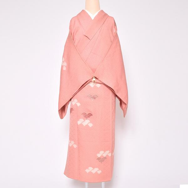 Prices down3）(中古品)仕立て上がり 付け下げ訪問着 「ベビーピンク