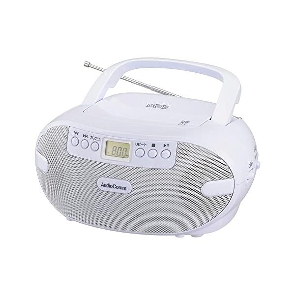 オーム電機AudioComm CDラジオ CDプレーヤー ポータブル コンパクト