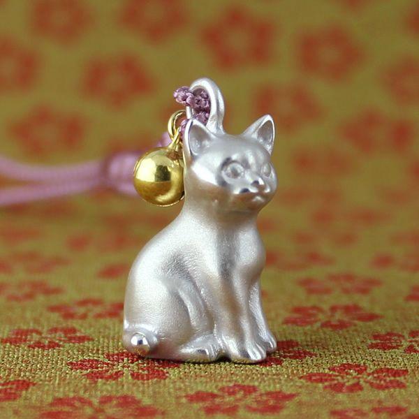 根付（銀製）子猫・ねこ・ネコ 鈴付 : 京都工芸舎 Yahoo!店 - 通販