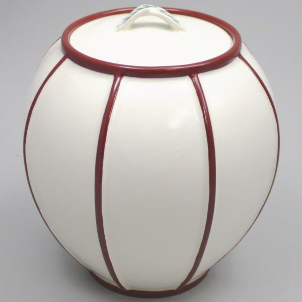 茶道具 水指 水差し ひな祭り 雪洞 ぼんぼり 共蓋の摘みは葉形(蓋2枚