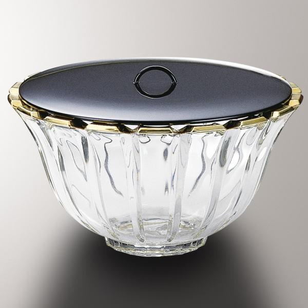 茶道具 水指 水差し ガラス 硝子 末広金縁 長寿作 茶道 : 茶道具いまや