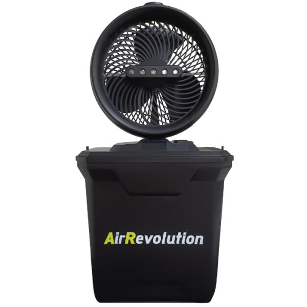 ミストファン エアーレボリューション コードレス扇風機 黒 屋外用