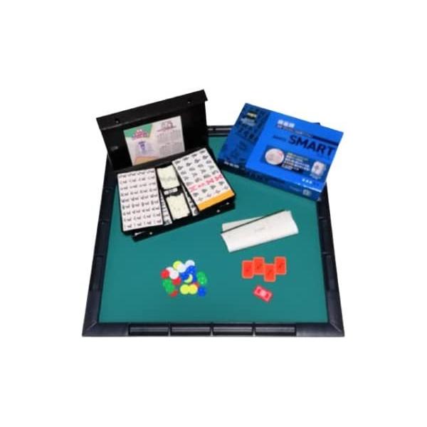 手打ち麻雀牌セット 大きめ麻雀牌スマートとジャンクマットのセット