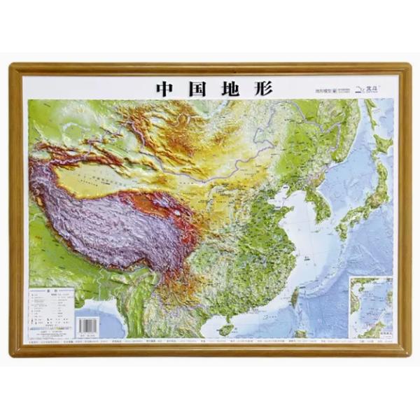 3D中国地図 中国地形 68x46cm 1:12000000 /新版中 | JChereヤフー