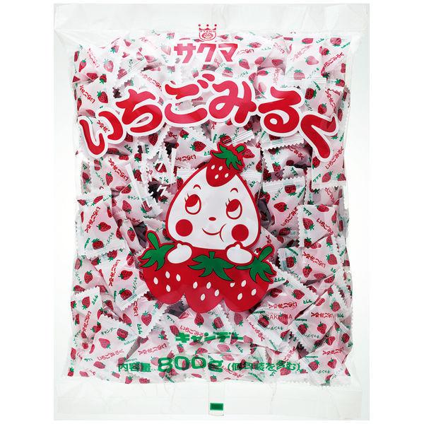 LOHACO - サクマ いちごみるく 1袋（800g：約223粒入り） サクマ製菓