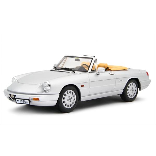 ミニカー 1/18 1990 アルファロメオ スパイダー 銀色特別限定モデル