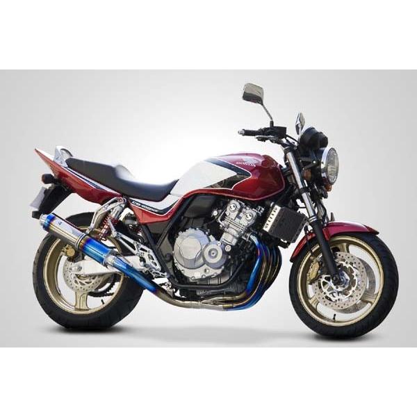 バイク K-FACTORY FRCチタン フルEX SBL-B CB400SF SB REVO 08-13 ケイ
