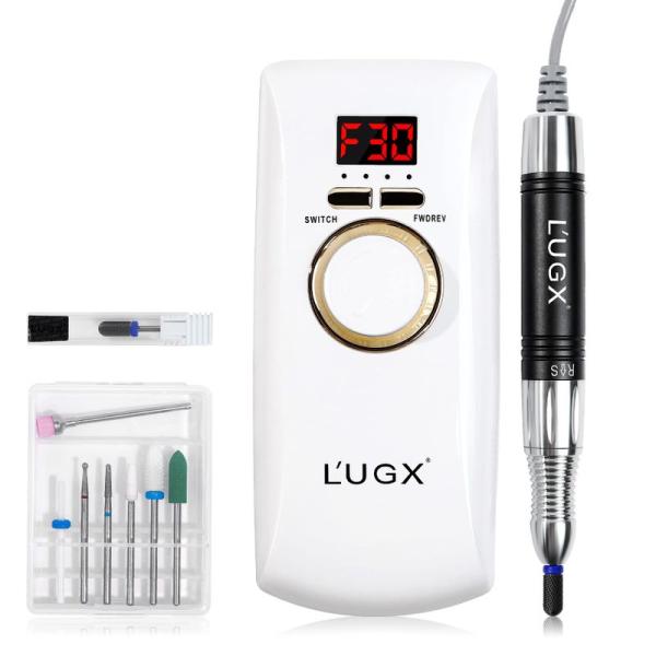 L'UGX 電動ネイルマシン 30000RPM プロ ネイルドリル 研磨 爪磨き