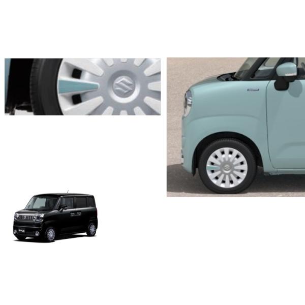 スズキ（SUZUKI） (T)ホイールアクセント オフブルー(1台分4枚セット