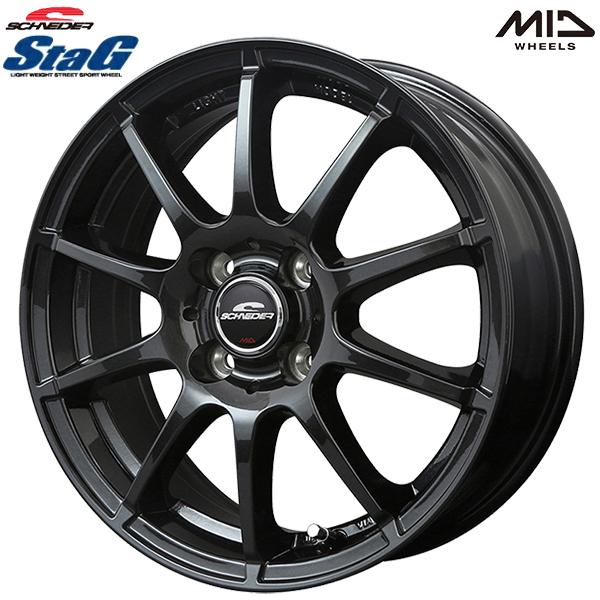 爆買 +5倍 N-BOX等 MID スタッグ 14インチ 4.5J 4H100 +43 ストロング