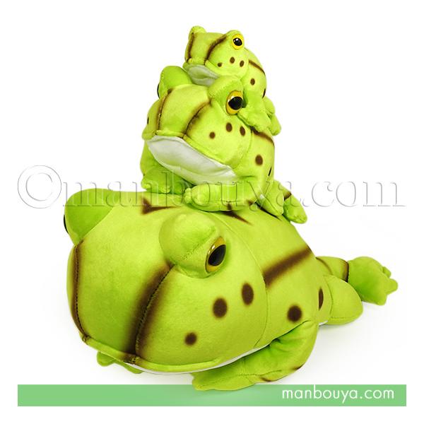 カエルのぬいぐるみ 大きめ スカーフ付き。4個のセットです。 カエルの