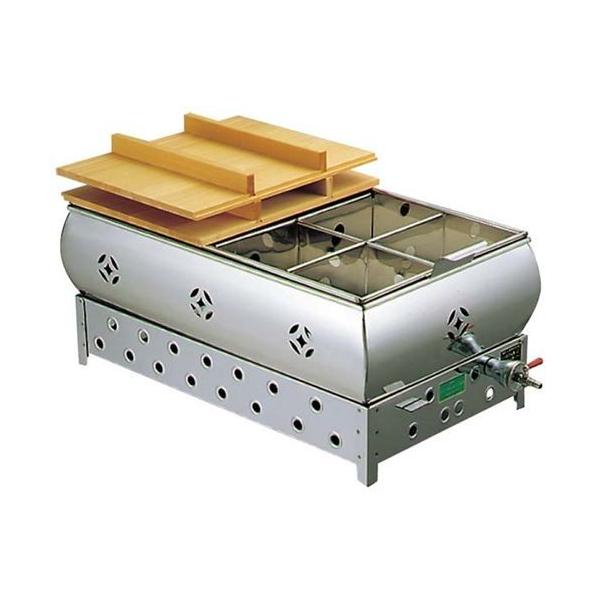 EBM 18−8 おでん鍋 尺8（54cm）LP / 業務用 8ッ仕切 ガス