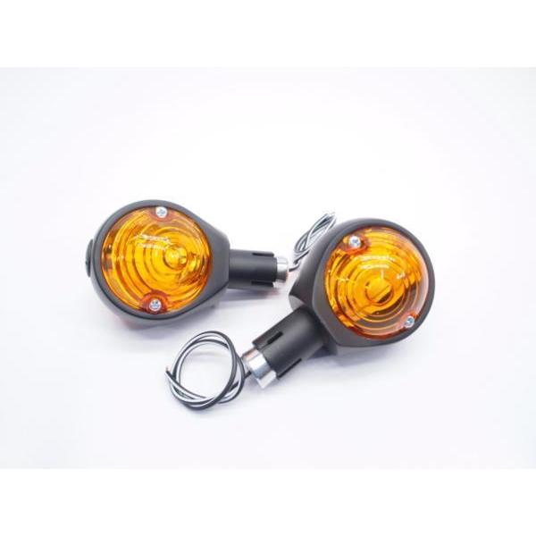 ベスパ VESPA バーエンドOx-Eye ウインカー黒 22ミリバー用 50S 100S