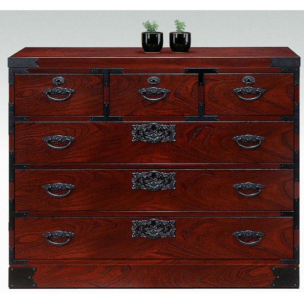 民芸家具 和 チェスト 105cm幅 榎津民芸 105cm整理タンス 国産 開梱