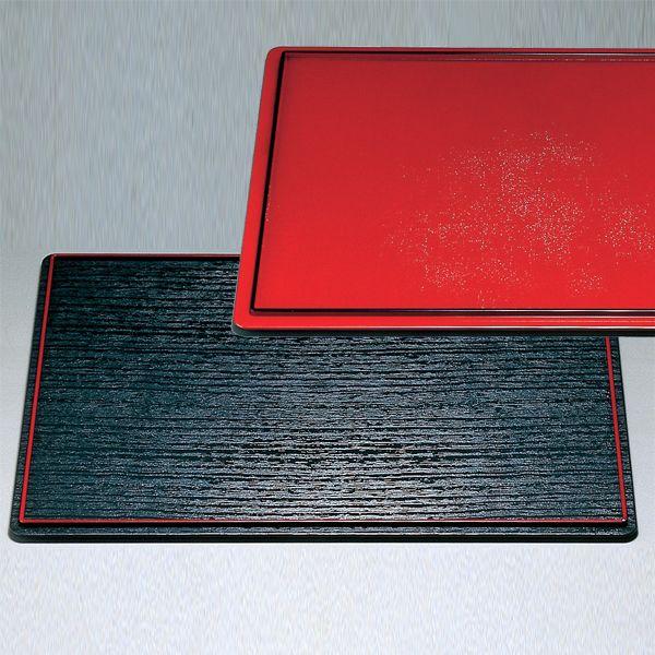 みよし漆器本舗 長角 両面 懐石盆 39cm 紀州塗り 尺3寸 39cm お盆