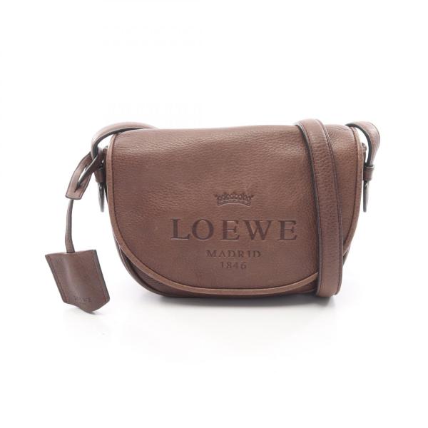 LOEWE（ロエベ） ヘリテージ ブランドオフ レザー ショルダーバッグ