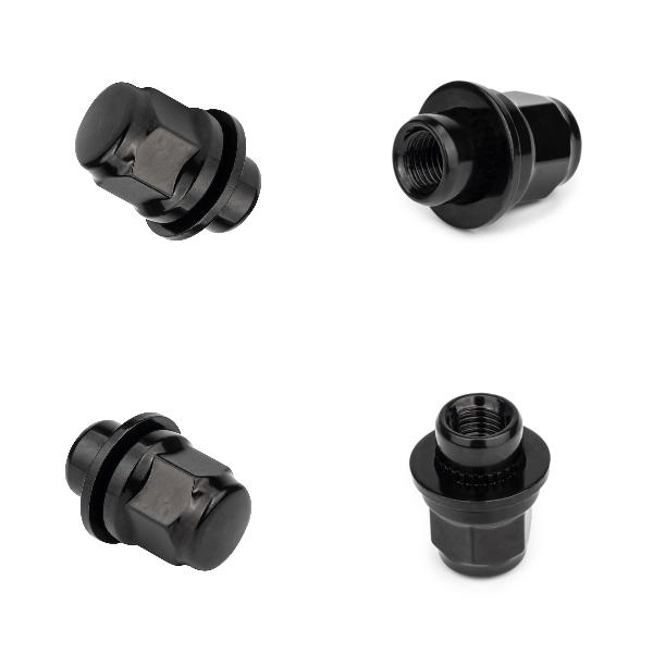 ホイールナット20個 トヨタ純正タイプ 平座 平面座 ブラック 全長:37.5