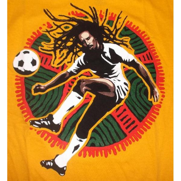 ボブ マーリー Tシャツ Bob Marley サッカー 黄 正規品 : マンブルズ