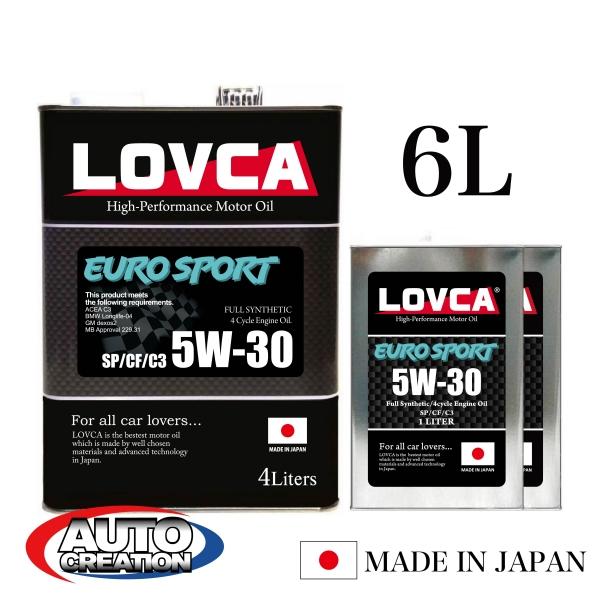LOVCA エンジンオイル LOVCA EURO-SPORT 5W-30/6L SP/C3 LES530-6