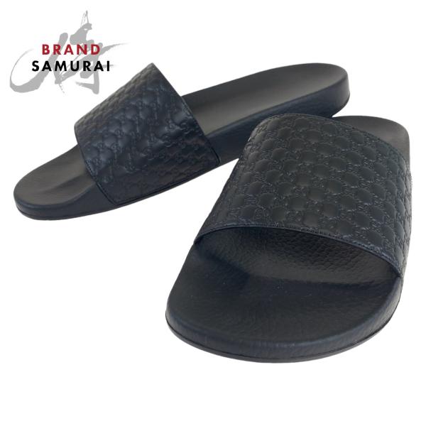 GUCCI（グッチ） 新品未使用 マイクロGG サイズ11 ブラック 黒 レザー