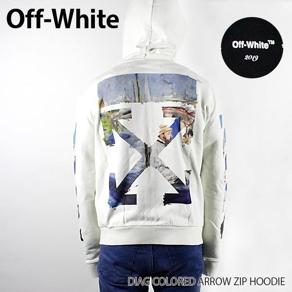 off white（オフホワイト） Off-White DIAG COLORED ARROW ZIP HOODIE
