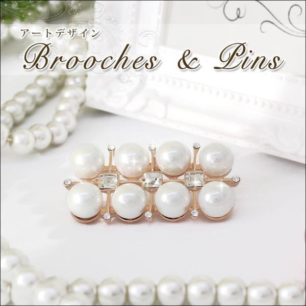 パール 付き ブローチ ピン レディース ストール留め シンプル
