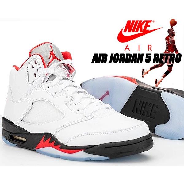 Jordan NIKE AIR JORDAN 5 RETRO true white/fire red-black da1911