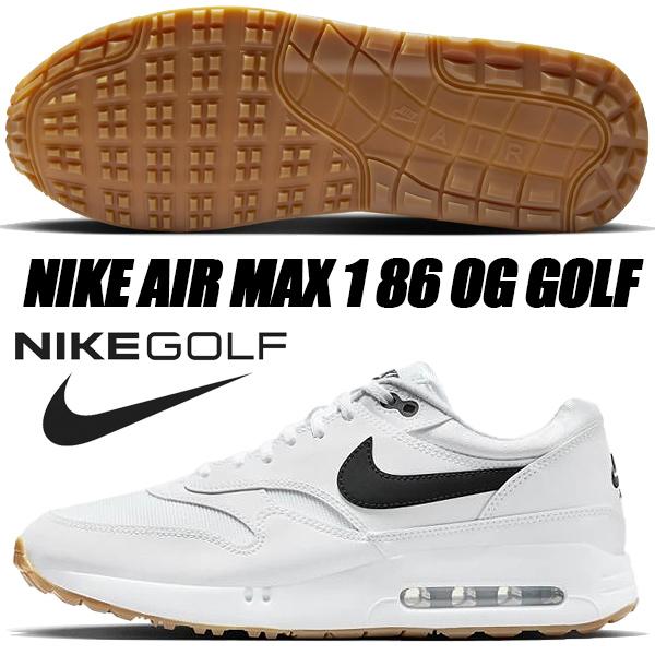 NIKE AIR MAX 1 86 OG GOLF white/black-gum med brown fn0697-100