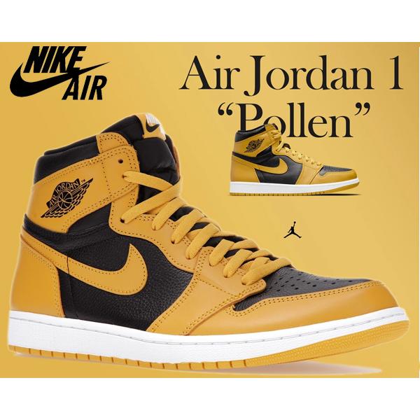 エア ジョーダン 1 NIKE AIR JORDAN RETRO HI OG pollen/white-black