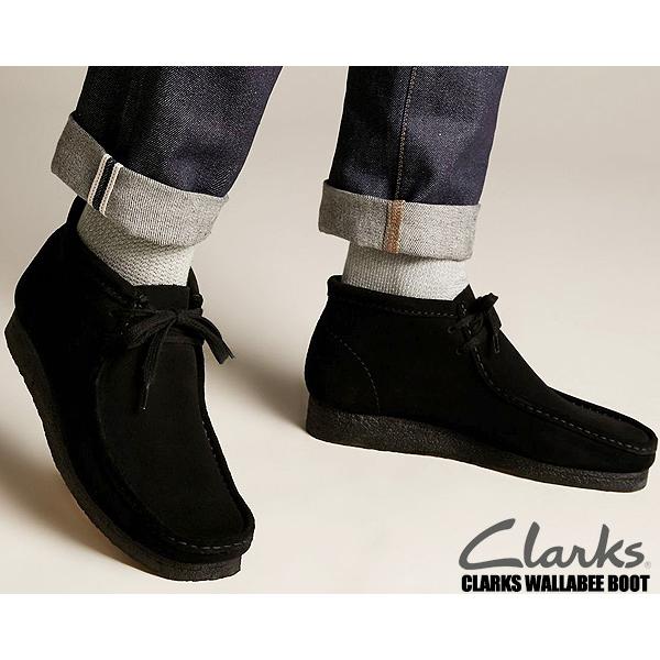 Clarks（クラークス） ワラビー ブーツ CLARKS WALLABEE BOOT BLACK