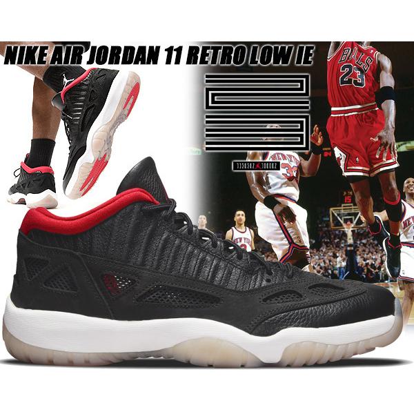 エア ジョーダン 11 NIKE AIR JORDAN RETRO LOW IE black/true red