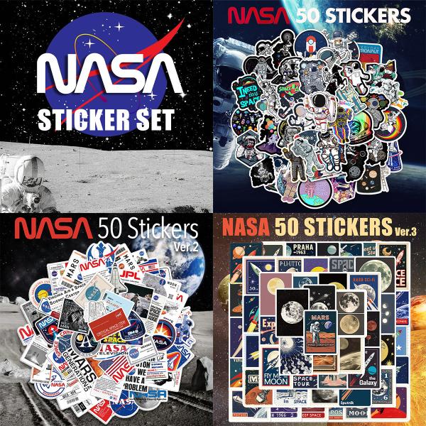 NASA グラフィック ステッカー 50枚セット PVC 防水 シール ナサ 宇宙