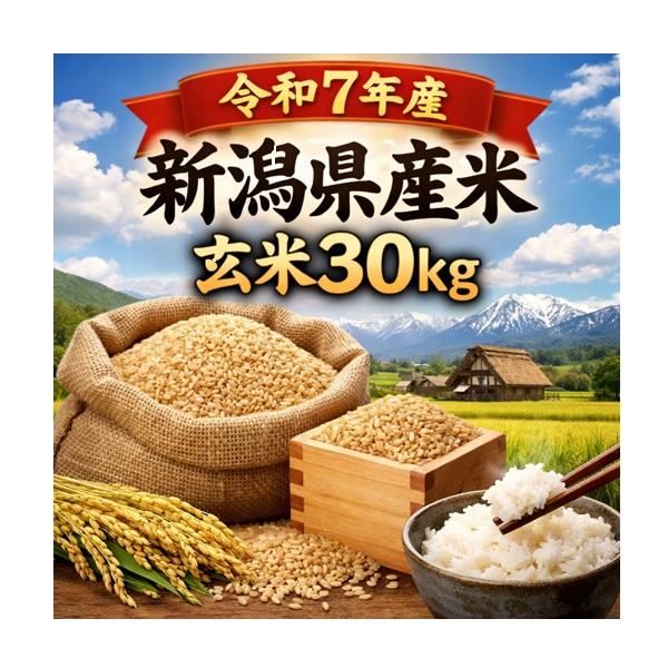 令和7年産 新潟県産米 玄米30kg 一等米 令和7年産/米/新米 : 農機具
