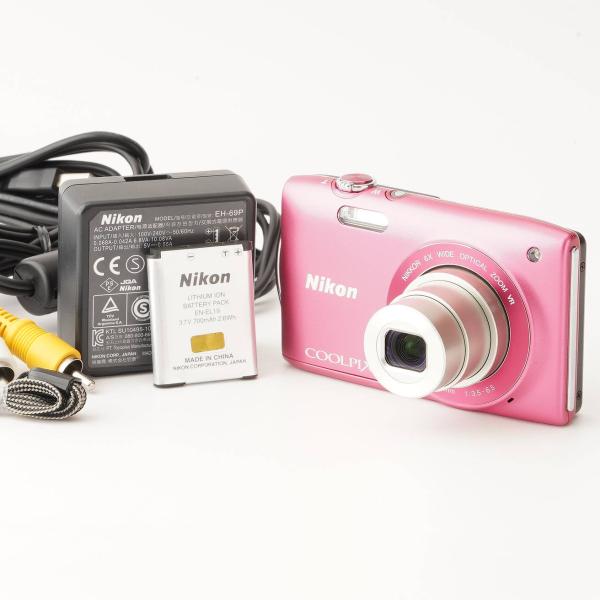 ニコン（Nikon） Nikon COOLPIX S3300 ピンク : ナチュラル・カメラ