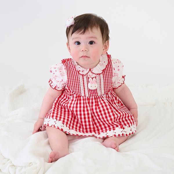 mezzo piano メゾピアノ(mezzo piano)ウサギマスコットつきギンガム