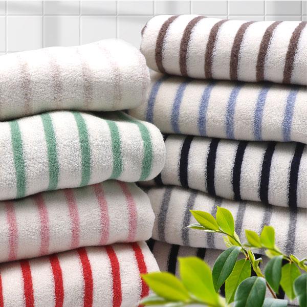 タオル生地 ) 7mmストライプ(片面パイル) テリークロス │ 大幅 148cm