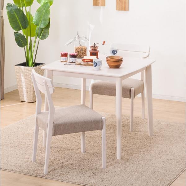 ニトリ（NITORI） 幅78 ダイニングテーブル3点セット（DTアルナス