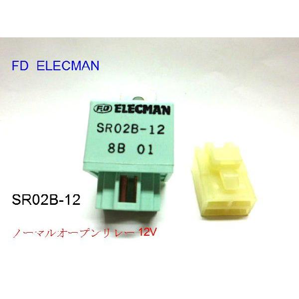FD ELECMAN スモールリレーSR02B-12 ノーマルオープンリレー（4極