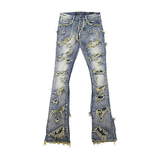 VALABASAS ヴァラバサス フレアデニムパンツ EYEORE STACKED FLARE