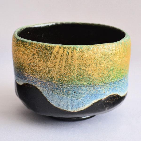 茶碗 茶道具 佐々木松楽作 瑞光 黒楽 茶碗 : 茶道具専門店 (有)菊池