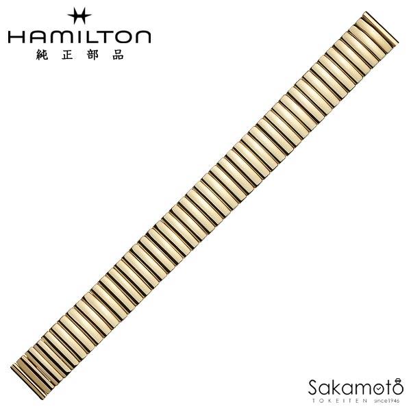 ☆HAMILTON☆ベンチュラ純正/クロコダイル型押しベルト(ゴールド