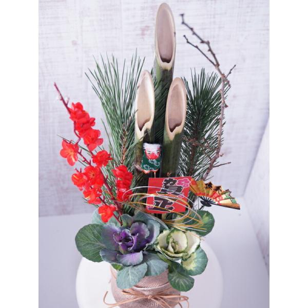 みゅみゅ さま リクエスト品 門松 お正月 竹 青竹 藁付き門松とお正月