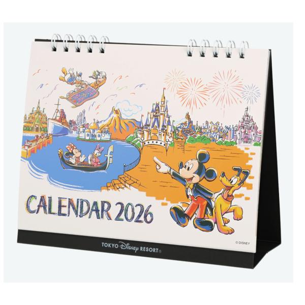 2026卓上カレンダー 東京ディズニーリゾート ミッキーと仲間たち