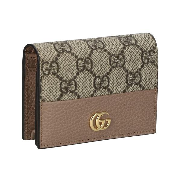 GUCCI（グッチ） カードケース レディース GGマーモント ベージュ