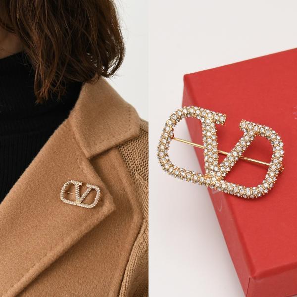 VALENTINO（ヴァレンティノ） ブローチ アクセサリー Vロゴ
