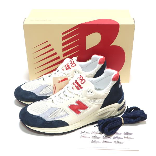 990シリーズ NEW BALANCE M990TA2 WHITE/BLUE/RED MADE IN USA M990V2