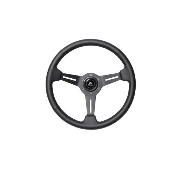 レアル(REAL) スポーツ ノーマルタイプ 汎用ステアリング オールレザー