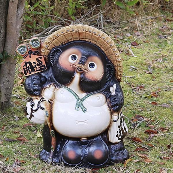 信楽焼 18号開運狸 たぬき タヌキ 開運 縁起物 可愛い 陶器 商売繁盛