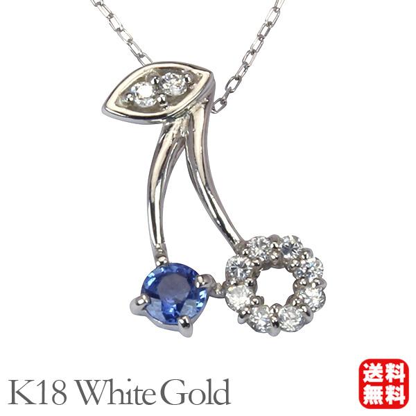 ダイヤモンド サファイア ネックレス ダイヤ サファイヤ ペンダント